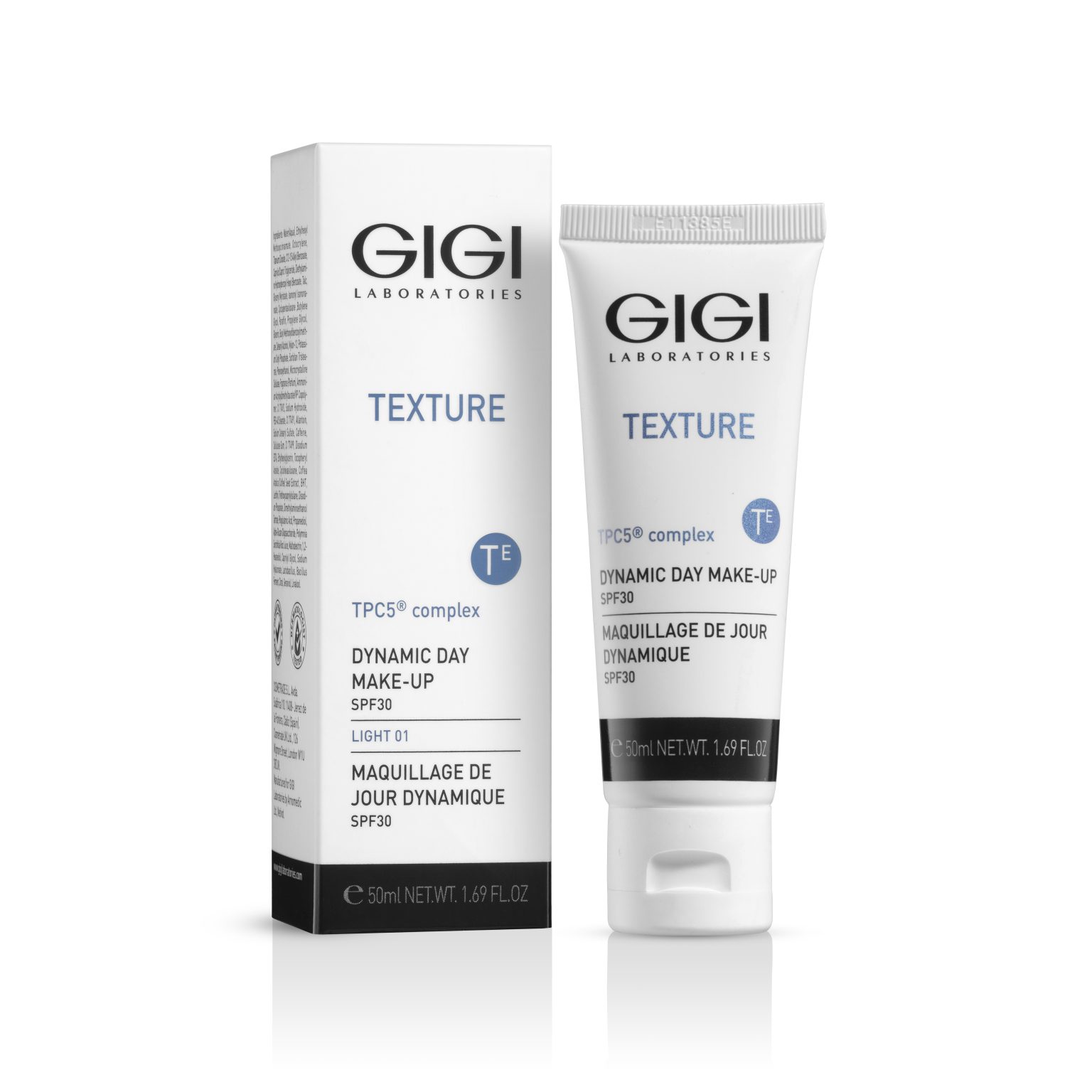 GIGI Laboratories DYNAMIC DAY MAKE-UP – Daugiafunkcinis tonuojantis kremas SPF30 (šviesus 01)