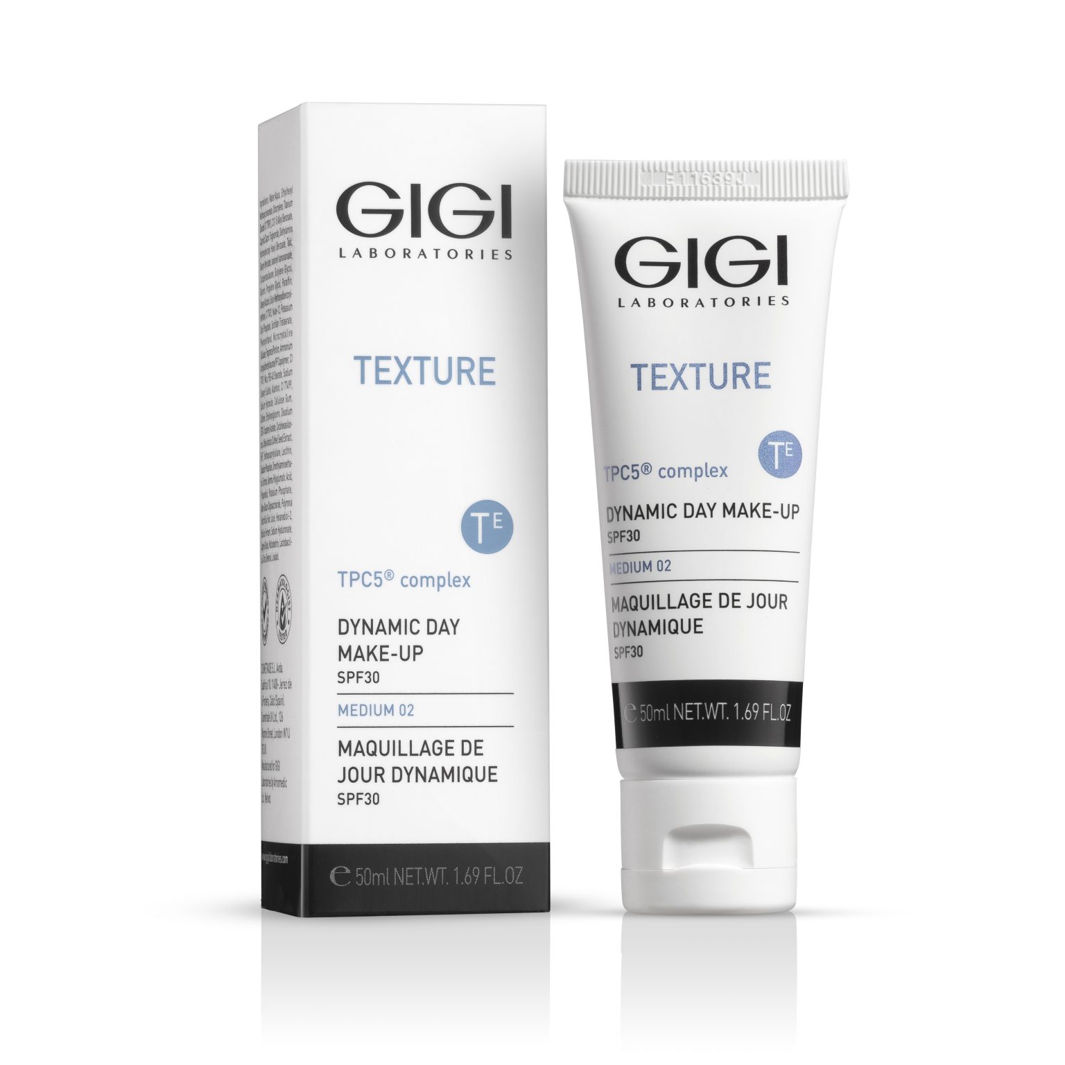 GIGI Laboratories Dynamic Day Make-Up SPF 30 Medium 02 – daugiafunkcinis tonuojantis kremas SPF 30 (vidutinis atspalvis)